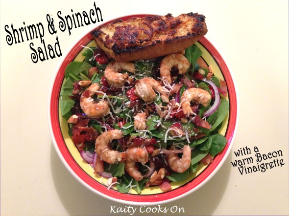 spinach shrimp salad title